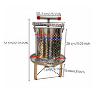 Multi-Purpose Stainless Steel Honey Press Anti-Rust Manual Honey Press Easy to Clean for Beekeepers, Home Brewers, Apiary, Farm