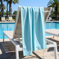 80x130cm Dry Robe and Microfibre Towel with Snap Fasteners, Quick-Dry Snap Towel for Beach and Travel, Double-Sided Plush 200 GSM Poncho