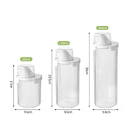 Leakproof Laundry Soap Container with Measuring Cup Clear Body Refillable Bottle with Measuring Cup Moisture-Proof Laundry Powder Container Easy to Refill