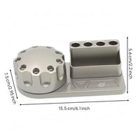 Rotating Screwdriver Rack Shiny Finish Desktop Screwdriver Stand Rectangular Foundation Tool Holder Stand