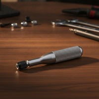 Screwdriver Handle with Bit Holder Knurled Grip Locking Bit Driver Compact Manual Screwdriver Holder for Handymen