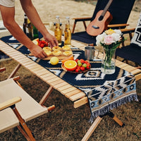 Picnic Blanket and Camping Mat for Outdoor Decor, Geometric Jacquard Camping Blanket, 160x40cm Indoor and Outdoor Beach Blanket, 1 Pack