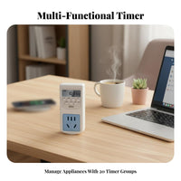 Digital Timer Outlet Smart Timing Customizable Insertable Timer Digital Display Energy Saving