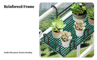 Railing Planter Rack Weather-Resistant Railing Planter Basket Rustproof for Deck