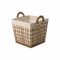 Japanese design Lidded Faux-Rattan Basket Woven Texture Clothes Hamper With Lid Laundry Container Stylish Design for Families, homeowners, Students, Bathroom, Bedroom, Closet, Dorm Room