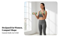 Non-Slip Grip Solid Cast Iron Dumbbell Ergonomic Handle Fixed Weight Dumbbell Compact Design Anti-Roll Hand Weight Easy to Clean for Women, Beginners, Home Gym, Full Body Workout