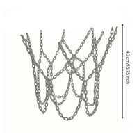 Basketball Hoop Chain Net Heavy Duty Metal Basketball Net Indoor and Outdoor for Coaches, Driveway, Playground