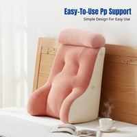 Bedside Support Pillow, Soft Upholstered, Large Backrest, Adjustable, Removable Cover, Modern Minimalist, Studying, Sleeping, Girls, Polyester