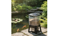 Timed Automatic Pond Aquatic Feeder Programmable Automatic Aquatic Food Dispenser for Koi Hobbyists, Backyard Gardens