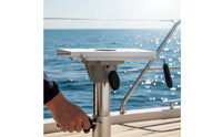 Seat Pedestal with Hand Crank Heavy Duty Boat Seat Pedestal with Base Plate Easy to Install