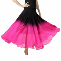 Modern Dance Swing Skirt Flowy Gradient Long Dance Skirt for Dancers