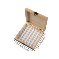 Clasp Closure Wooden Nail Storage Box Rectangular Hinged Nail Box High Capacity Manicure Case Lightweight