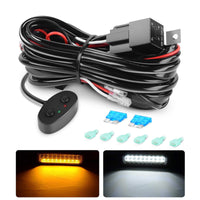 Work Light Wiring Harness 12V Light Bar Wiring Harness Automotive Prewired for off-Roaders, Trucks, SUVs
