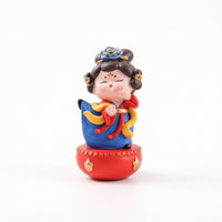 Chinese Girl Figurine Resin Wobble Base Figurine Traditional for Entryway, Shelf