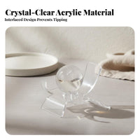 Crystal Sphere Holder Small Mini Chair Display Stand Clear Plastic Display Stand Stable Mini Acrylic Easel Sturdy Design