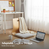 Foldable Design Legless floor Chair spine Support Adjustable Legless Recliner Padded pad Floor Seating Portable for Students, Meditators, Bay area, Dorm Room, Bedroom, Meditation