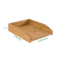 Letter Tray Bamboo Stackable Letter Tray Stackable Desk Organizer Slanted Front accessibleTop