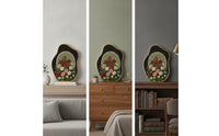Elegant Tabletop Art Plaque Embossed Plaque with Floral Relief Layered Vintage-Style for Bedside Table