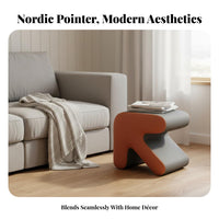 Unique Shape Arrow-Shaped Stool Space-Saving Design Upholstered Accent Stool Multi-Purpose Footstool Sturdy Construction for Apartment Dwellers, Homeowners, Adults, Living Room, Entryway, Bedroom, Office