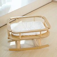 Wooden Cat Bed and Hammock with Rectangular Frame, Bolt-Together Wood Swing, Customizable Resting Place for Large Indoor Cats, Autumn Style