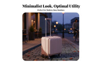 Lightweight sturdy shell overhead-compartment-sized Side attachment Luggage universal serial bus Charging Port Rolling Bag Built-in beverage holder for Students, Vacations