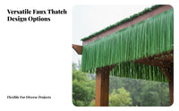 Fake Thatch Roof Cover Look Thatch Tile Weather Resistant Synthetic Straw Roof Panel for Homeowners, Contractors, Roofs, Patios, Patio