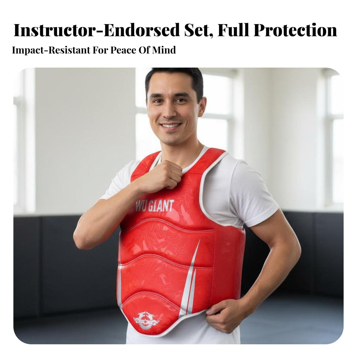 Padded Protection Sanda Chest Protector Thickened Padding Combat Arts Chest Protector Shock Absorbent Muay Thai Adjustable Straps for Children, Athletes, Beginners, Spar Arena, Competition, Gym, Dojo