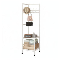 Freestanding Corner Hall Tree Space-Saving Coat Stand Multihanger Garment Rack Minimalist Design for Students, Apartment Dwellers, homeowners, Bedroom, Hallway, Dorm Room, Office