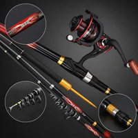 Soft Tail Rock Fishing Rod Set - Shore Casting Raft Rod, Long Throw Sea Rod, Carbon Fiber Ultra-Light Fishing Pole
