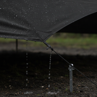 Urbanwave Black Vinyl Tarp Tent Outdoor Camping Sunshade Canopy