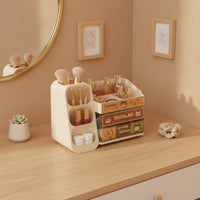 Cat Makeup Organizer Space Saving Makeup Organizer with Drawers Compact Cosmetic Storage Box with Drawers for Teens