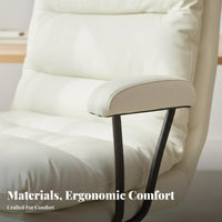 Comfortable Upholstered Armchair Ergonomic supportrest Adjustable Chaise Padded Seat Single Sofa Modern Design for Home Workers, Homeowners, Study Room, Bedroom, Apartment, book alcove