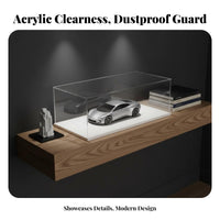 Acrylic Display Box High See-Through Quality Clear Acrylic Display Case Sturdy Construction Transparent Showcase Case for Collectors