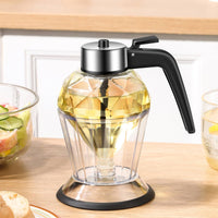 Glass Honey Dispenser with Stand Honey Dispenser with Stand Mess for Hosts, Home Cooks, Breakfast Table, Kitchen, Countertop