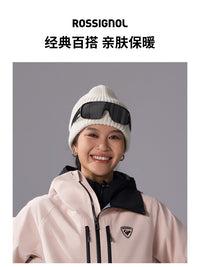 ROSSIGNOL金鸡女士儿童户外金鸡滑雪帽毛线帽运动保暖帽子秋冬