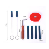 Piano Tuning Wrench Wooden Handle Piano Tuning Kit Felt Temperament Strip Professional Tool Comfortable Grip for Musicians, Home