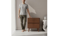 Wooden Bedside Cabinet Space-Saving 3-Drawer Nightstand Sturdy and Stable Modern End Table with Drawers for Living Room
