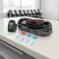 Work Light Wiring Harness 12V Light Bar Wiring Harness Automotive Prewired for off-Roaders, Trucks, SUVs