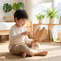 Multitone Wood Block Resonant Wood Block with Mallet Wooden Percussion Instrument Compact Lightweight for Children, Classroom