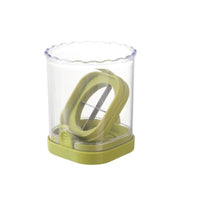 Fruit Slicer Cup Stainless Steel Manual Food Slicer with Container Space-Saving Kitchen Gadget for Meal Kitchen Organizers