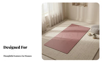 Exercise Mat Noise Reducing Thick Exercise Mat Impact-Absorbing Absorbing Wide Design for Home Exercisers, Beginners, Aerobics