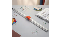 Sliding Cutting Ruler Handguard Aluminum Cutting Ruler Craft Tool Graduated Scale Scratch Protection for Sewing