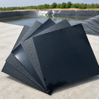 HDPE Geomembrane Pond Liner, Waterproof Sealing Membrane for Aquaculture, Black Liner 2-7m Width, Robust Sealing