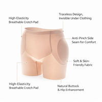 Crossdresser Hip Pads Shapewear with Butt Lifter for Enhancement, Seamless Invisible Padding Under Clothing for Daily Wear