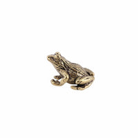 Good Luck Charm Brass Frog Figurine Handicraft Solid Brass Frog Statue Creative Design House Decoration for Office