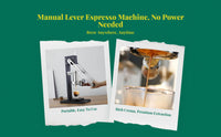 Manual Lever Espresso Machine, Portable High-Pressure Brewer