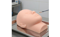 Face Inoculation Model with Ear Flat-Back Inoculation Training Mannequin Head Textured Silicone Face Model for Aesthetic Practitioners