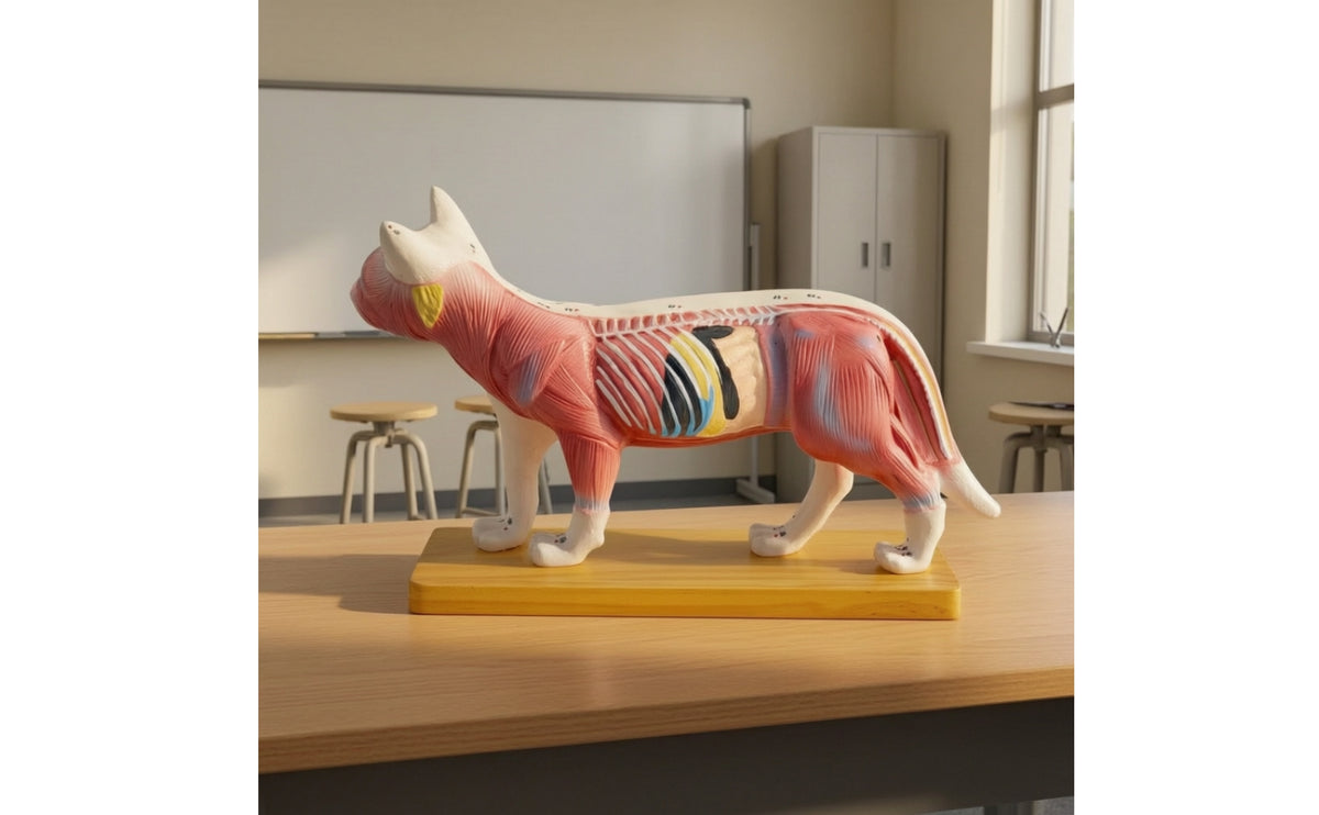 Cat Therapeutic Point Model Model Pet Health Specialist Cat Corporeal Framework Model Structural for Veterinarians, Students, Classroom