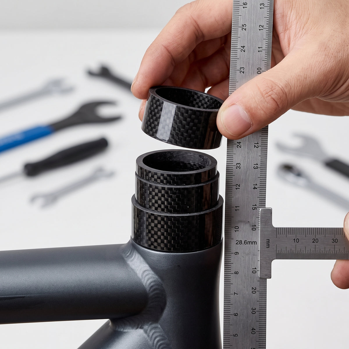 Carbon Fiber Bicycle Headset Spacer Set for Mountain and Road Bikes, Stem Fork Washers 28.6mm / OD2 31.8mm