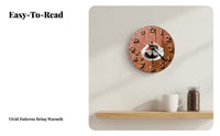 Non-Ticking Frameless Wall Clock Silent Sweep Movement Round Decorative Clock Battery Operated for Living Room, Bedroom, Kitchen